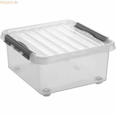 6 x Sunware Aufbewahrungsbox mit Rollen 18 Liter Kunststoff 400x200x40