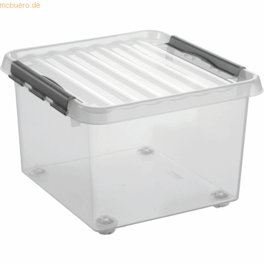 6 x Sunware Aufbewahrungsbox mit Rollen 26 Liter Kunststoff 400x400x28