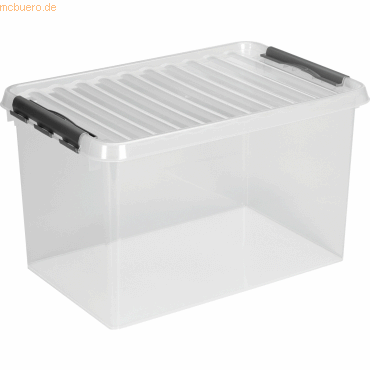 6 x Sunware Aufbewahrungsbox mit Deckel 72 Liter Kunststoff 400x600x42