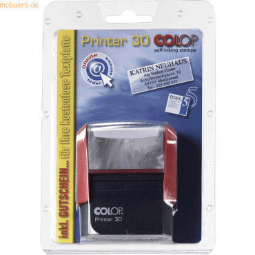 Colop Stempel Colop Printer 5-zeilig mit Gutschein für Textplatte