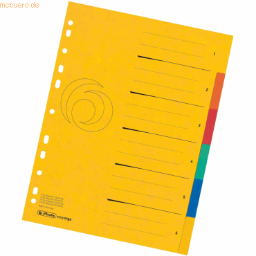 Herlitz Register A4 6-teilig Colorspan XXL