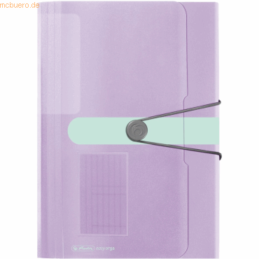 Herlitz Fchermappe A4 PP 12 Fcher flieder transparent to go