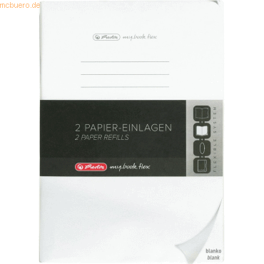 5 x Herlitz Refill für Notizbuch flex A4/2x40 Blatt blanko my.book