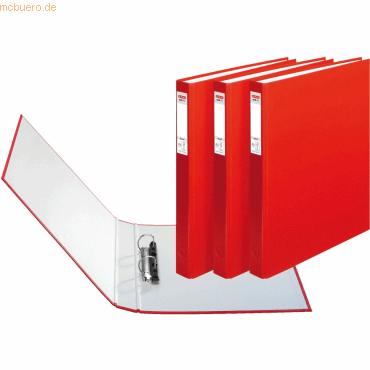 Herlitz Ringbuch protect 2 Ringe 25mm A4 rot VE=3 Stck maX.file