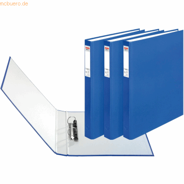 Herlitz Ringbuch protect 2 Ringe 25mm A4 blau VE=3 Stck maX.file