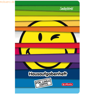 Herlitz Hausaufgabenheft A5 48 Blatt SmileyWorld Rainbow Jalousie