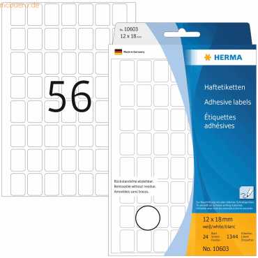 HERMA Vielzwecketikett 12x18mm Movables wei VE=1792 Etiketten