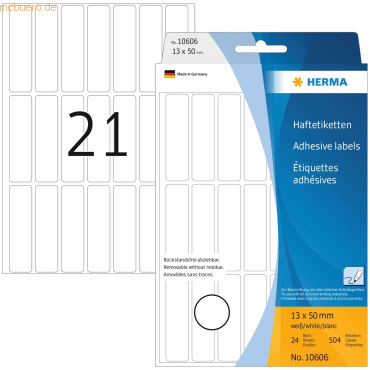 HERMA Vielzwecketikett 13x50mm Movables wei VE=672 Etiketten