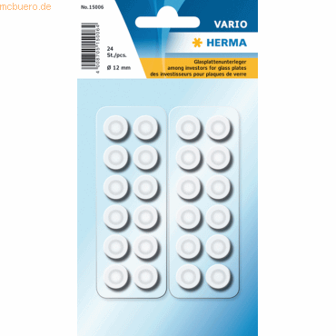 10 x Herma Glasplattenunterleger transparent 12 mm VE=24 Stck