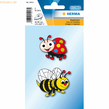 5 x HERMA Sticker Bgelbilder Biene + Kfer VE=2 Stck