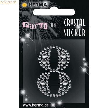 3 x HERMA Schmucketikett Crystal 1 Blatt Sticker 8