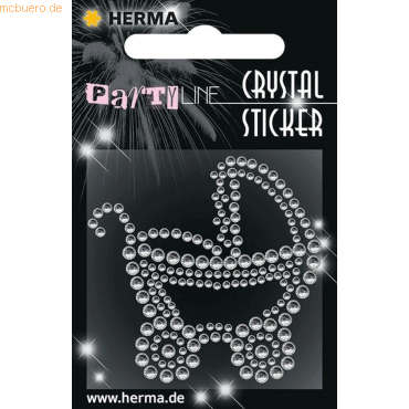 3 x HERMA Schmucketikett Crystal 1 Blatt Sticker Baby Buggy