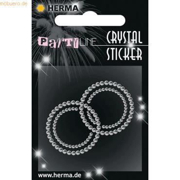 3 x HERMA Schmucketikett Crystal 1 Blatt Sticker Wedding Rings