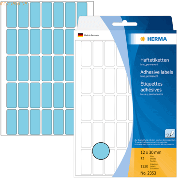 HERMA Vielzweck-Etiketten 12x30mm blau VE=1120 Stck