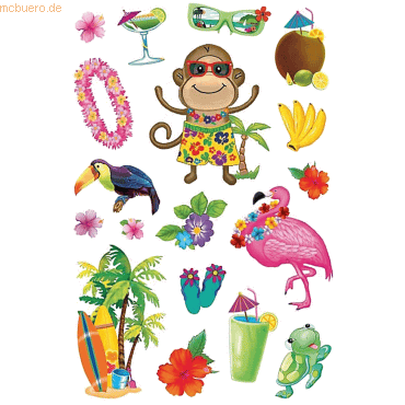10 x HERMA Sticker Magic Hawaii Prismaticfolie VE=1 Blatt