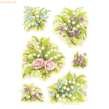 10 x HERMA Schmucketiketten Decor Blumenstrue Maiglckchen VE=3 Blat