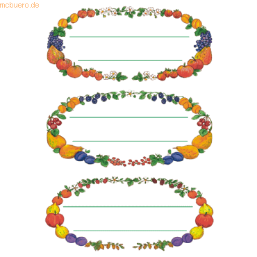 HERMA Kchenetiketten 76x35mm Frchtekrnze VE=4 Blatt