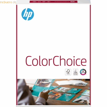4 x HP Farblaserpapier Color Choice CHP 756 A4 250g/qm weiß VE=250 Bla
