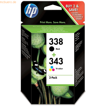 HP Tintenpatrone HP Nr. 338/343 schwarz/dreifarbig
