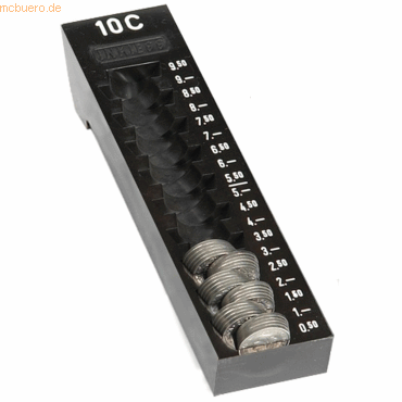 Inkiess Einzelmnzbehlter 10 C (Schweiz) schwarz