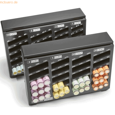 Inkiess Mnzrollenbox GERO KPL ohne Rollenabdeckung fr Rollengeld