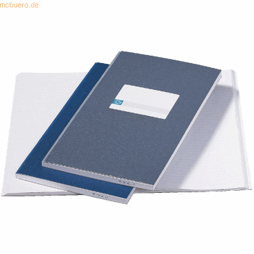 5 x Atlanta Notizbuch geleimt 210 x 165mm 288 Seiten blau