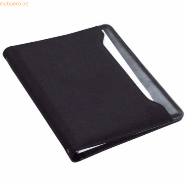 Alassio Schreibmappe Como A4 FineTouch Lederimitat schwarz