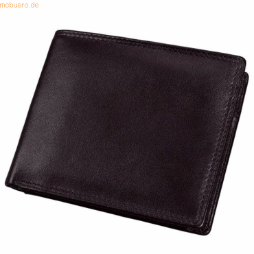 Alassio Geldbrse Querformat RFID Dokument Safe 11,9x9,5cm Leder schwa