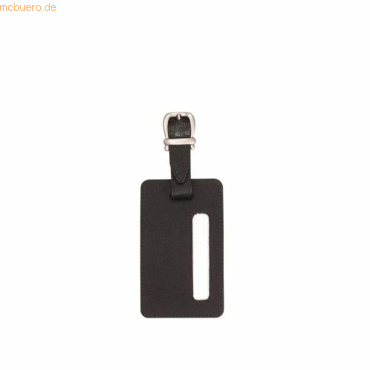 JSA Kofferanhnger mit Sichtfeld Lederimitat 11,5x7cm schwarz