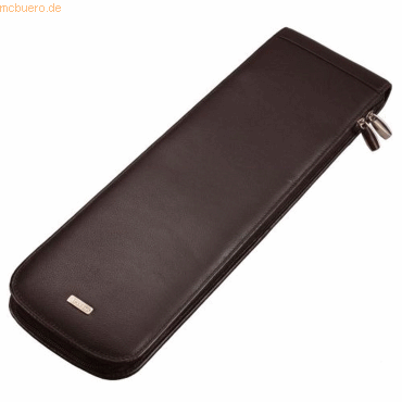 Alassio Krawattentasche 43x12x3cm Leder schwarz