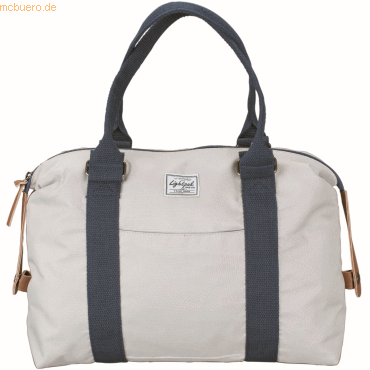 Lightpak Damentasche Sweetbox 36x27x13cm Polyester beige/blau