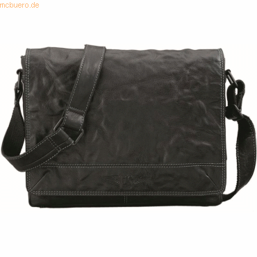 Pride&Soul Umhngetasche Storm 38x28x8cm Leder schwarz