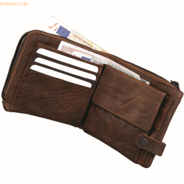 Pride&Soul Geldbrse Maddox 11x10x3cm Leder braun