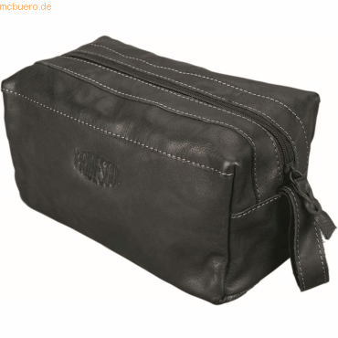 Pride&Soul Kulturtasche 25x12,5x13cm Leder schwarz