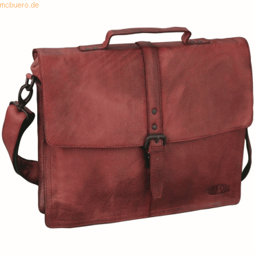 Pride&Soul Businesstasche Jayden 37x30x8cm Leder rot