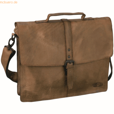 Pride&Soul Businesstasche Jayden 37x30x8cm Leder gelb