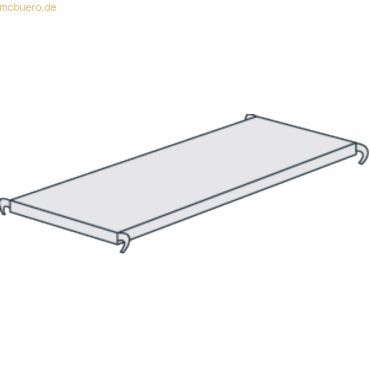 Kerkmann Fachboden Magazin-Regal Status BxT100x30cm alusilber