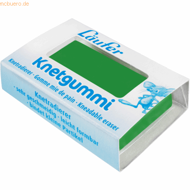 8 x Lufer Knetradiergummi bunt 43x30x10mm grn