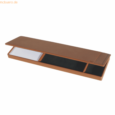 Lufer Set mit Deckel La Linea Leder terrakotta