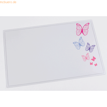 Lufer Schreibunterlage Emotion Butterfly 40x60 cm transparent