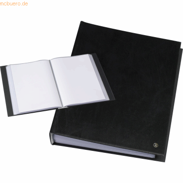 Rillstab Sichtmappe A4 160 Hllen schwarz
