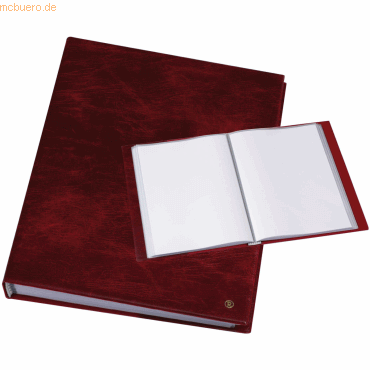 Rillstab Sichtmappe A4 50 Hllen rot