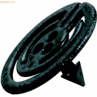 Laurel Steckklip Pin Zack Kunststoff 20mm VE=200 Stck schwarz