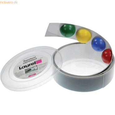 Laurel Magnetband 35mmx125cm bis 1900g selbstklebend weiß mit Magneten