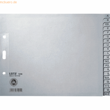Leitz Register A4+ Tauenpapier 10-tlg. blanko grau