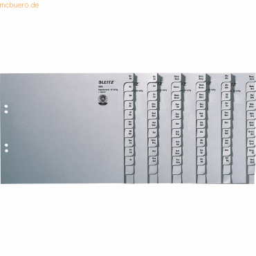 Leitz Registerserie A4 1/2 Höhe Tauenpapier A-Z 150 Abläufe grau