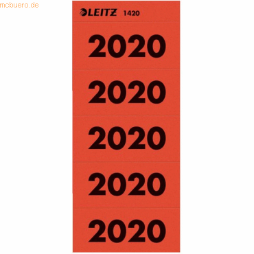 Leitz Inhaltsschild 2020 selbstklebend VE=100 Stück rot