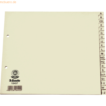 25 x Esselte Register A4 1/2 Hhe A-Z Papier chamois