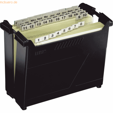 4 x Leitz Hngebox Alpha f. ca. 25 Mappen schwarz (ohne Inhalt)