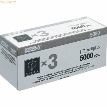 Rapid Heftklammerkassette für Elektrohefter Rapid 5080E VE=3x5000 Stüc